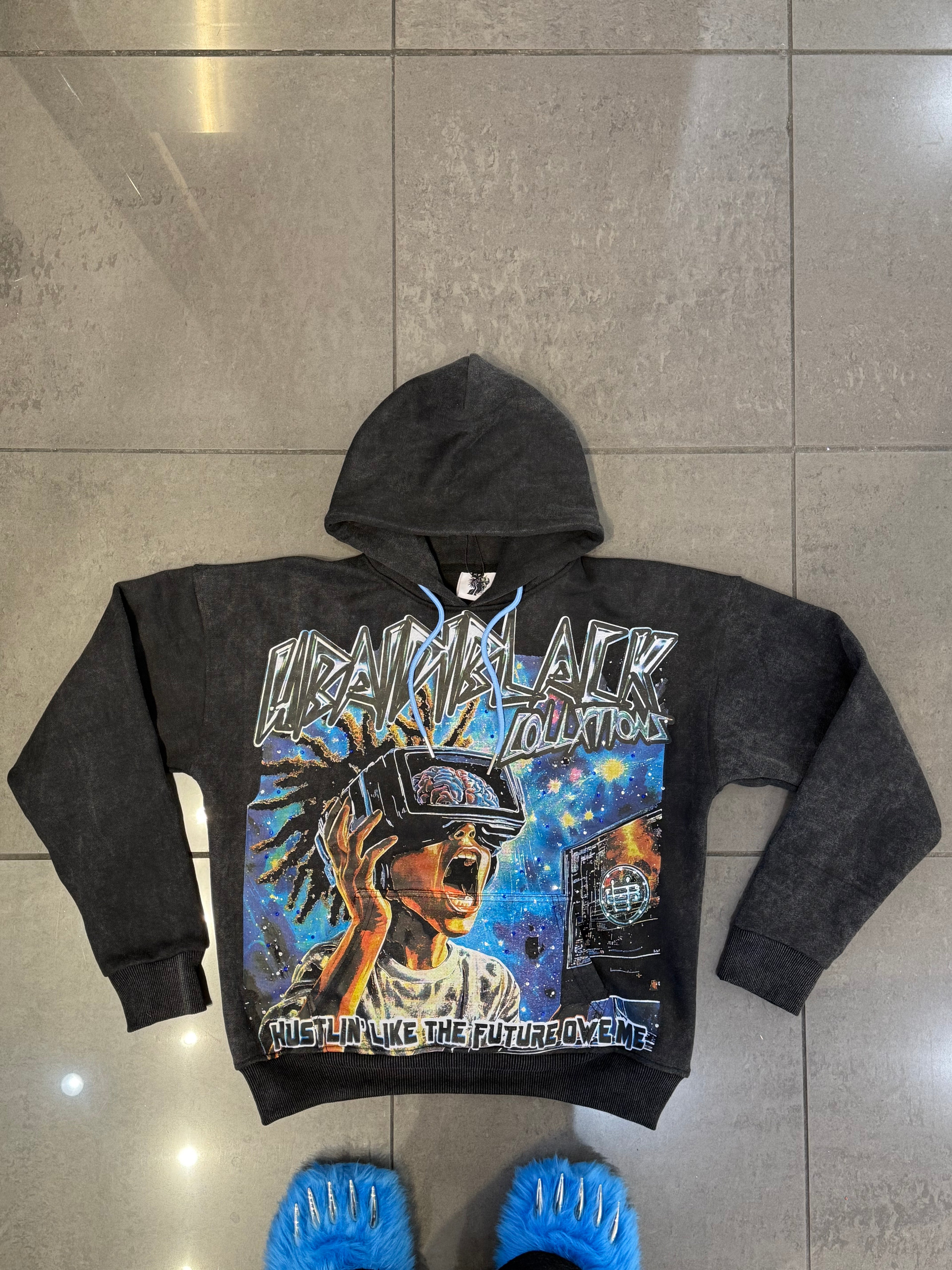 VR KID HOODIE W RHINESTONES