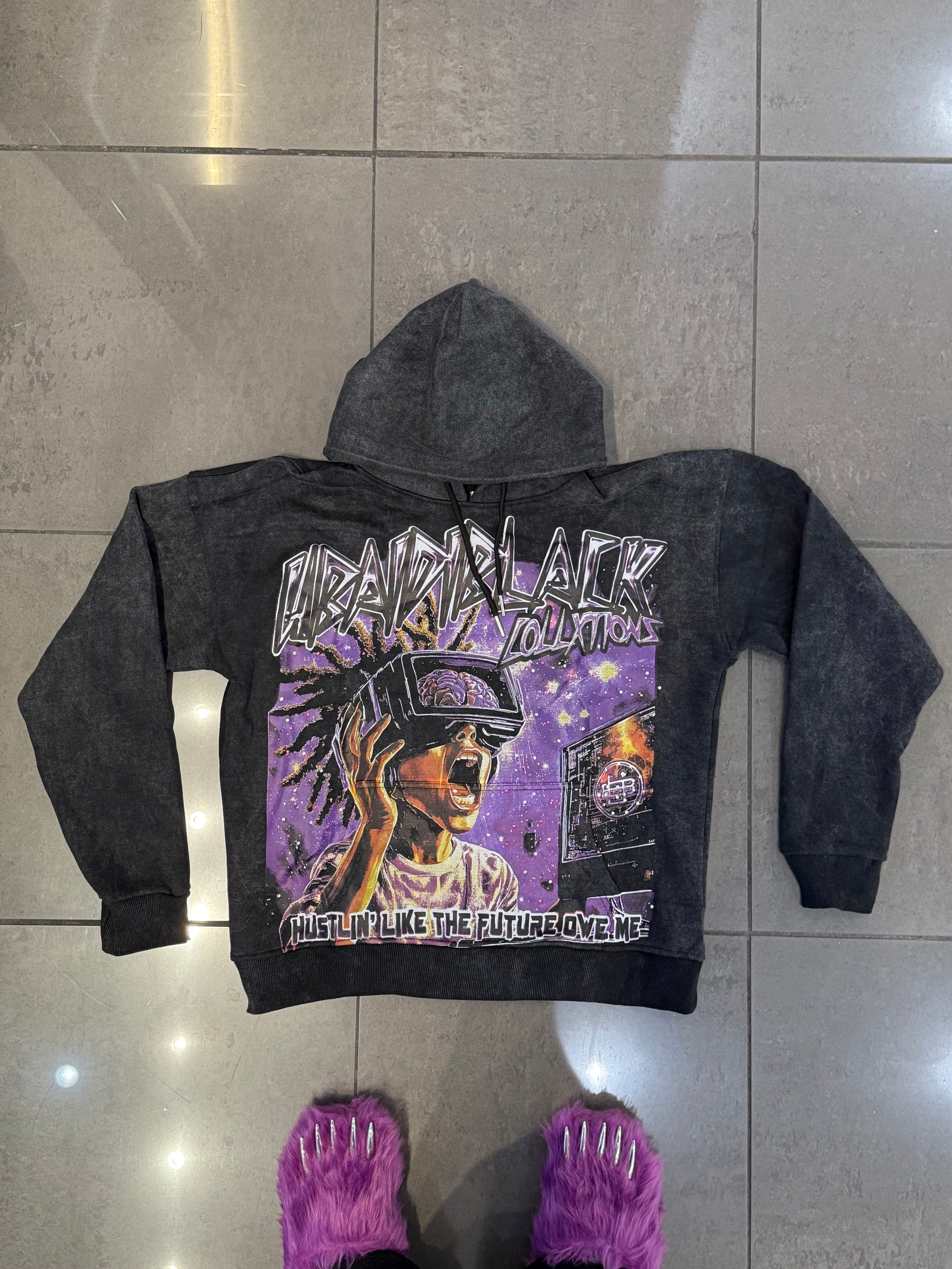 VR KID HOODIE W RHINESTONES