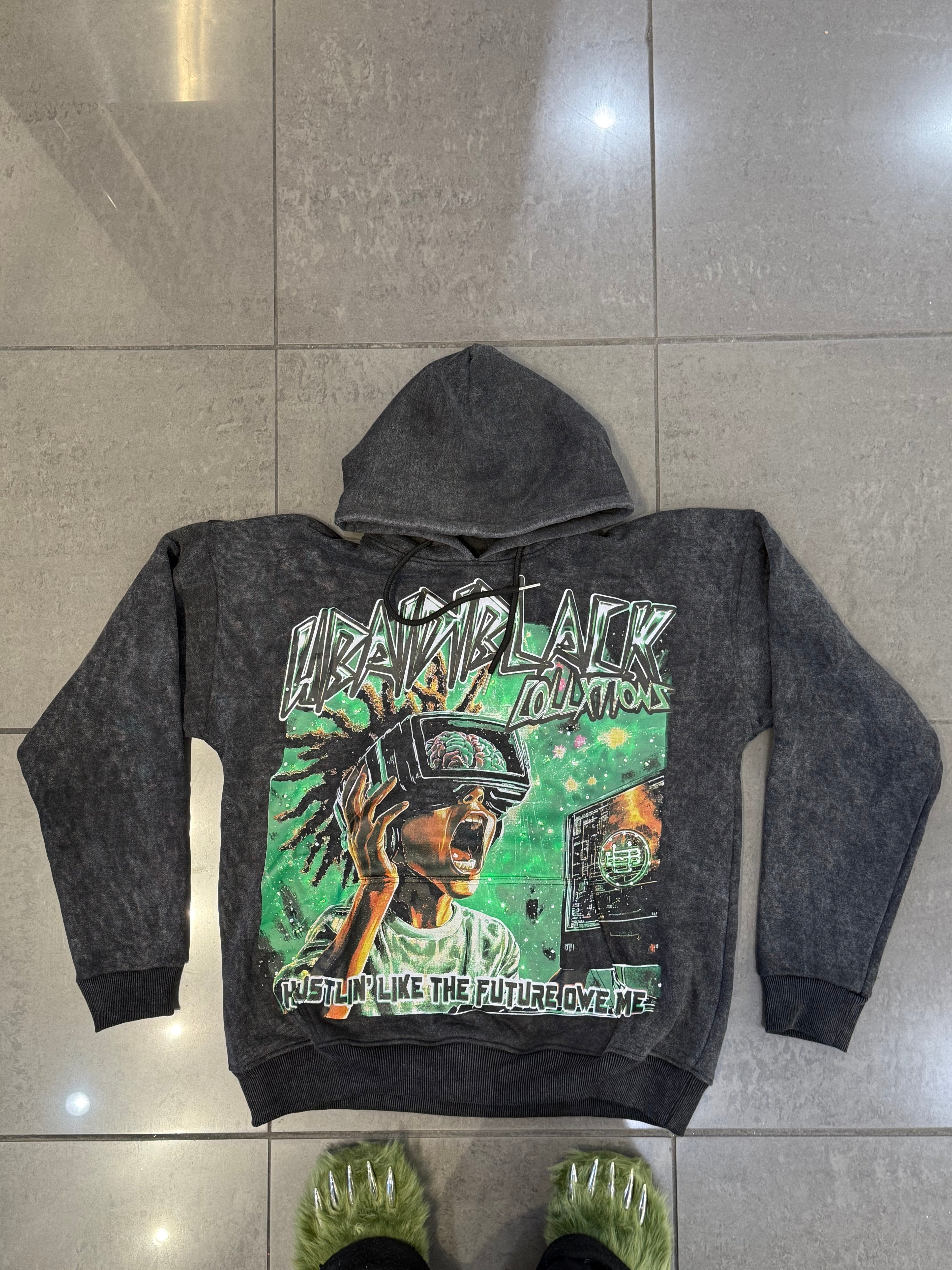 VR KID HOODIE W RHINESTONES