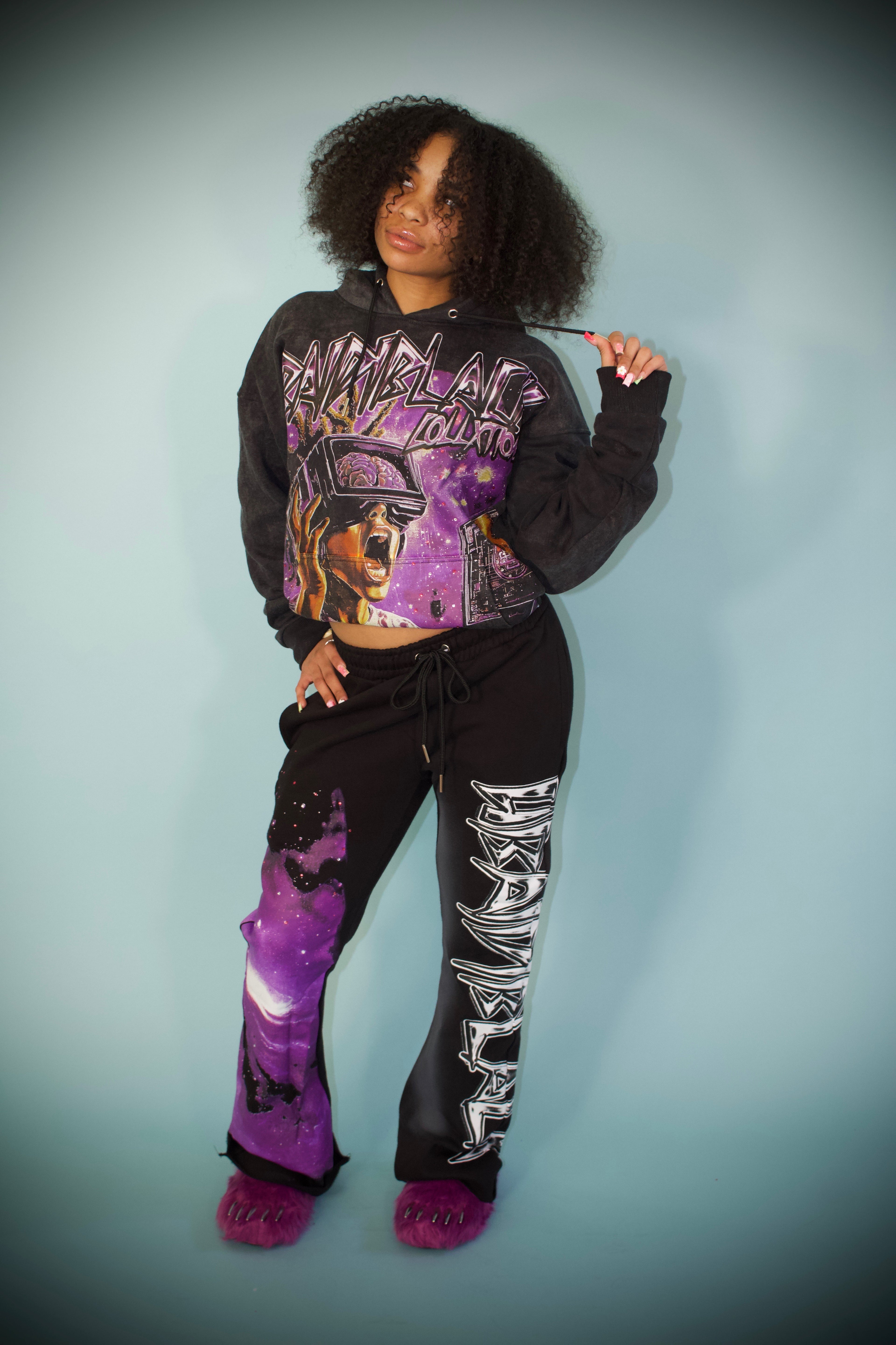 VR KID HOODIE W RHINESTONES